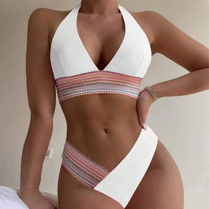 Women's Normal Swimwear Bikini 2 Piece Swimsuit Quick Dry Push Up Pure Color Scoop Neck Sporty Sexy Bathing Suits