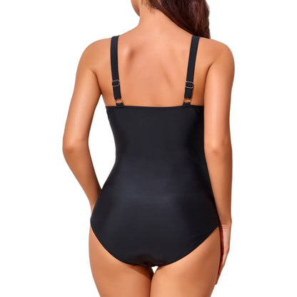 Women's Normal Swimwear One Piece Swimsuit Ruched Plain Beach Wear Holiday Bathing Suits