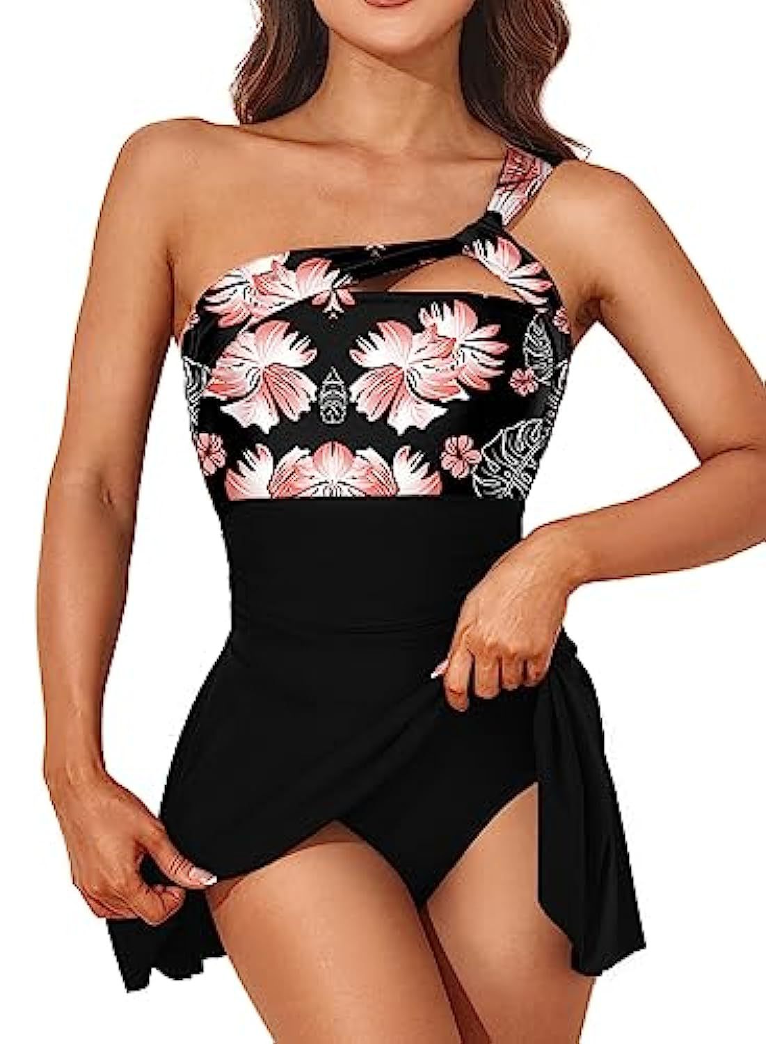 Floral Square Neck Swimsuit