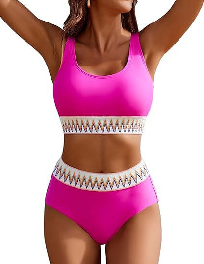 Women's Normal Swimwear Bikini Swimsuit 2 Piece Plain Beach Wear Holiday Bathing Suits