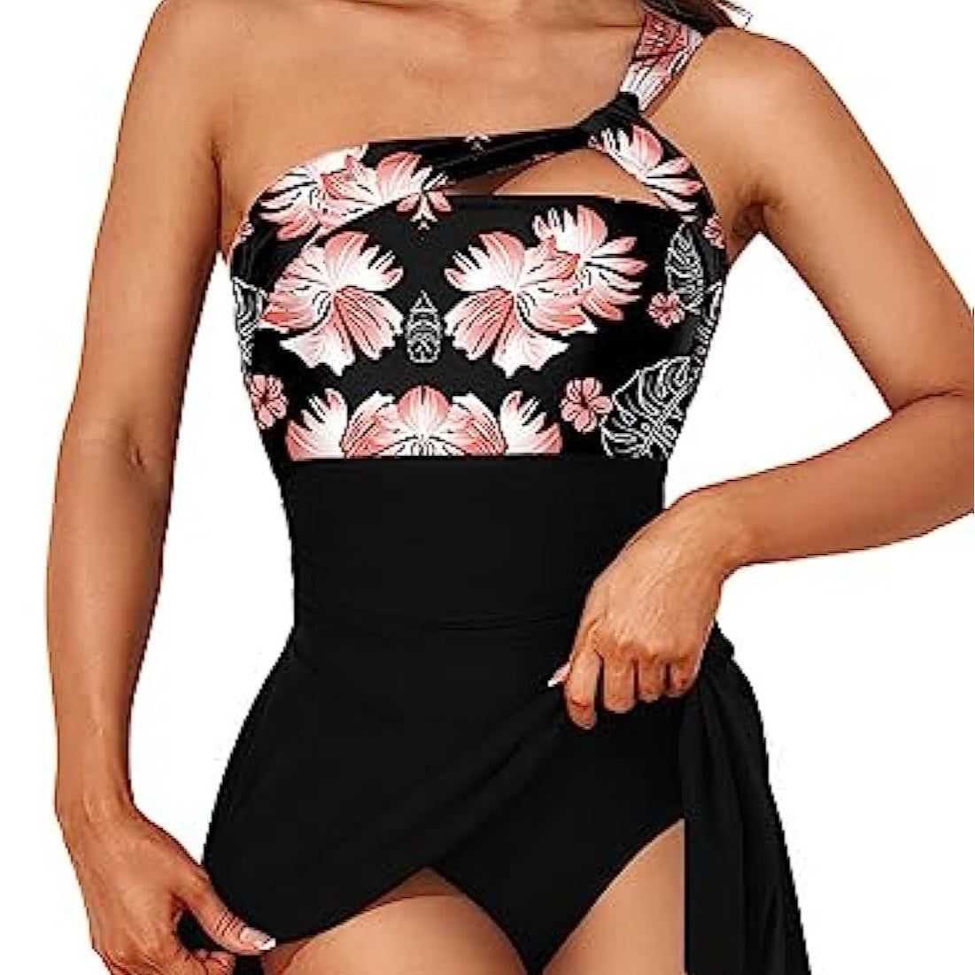 Floral Square Neck Swimsuit