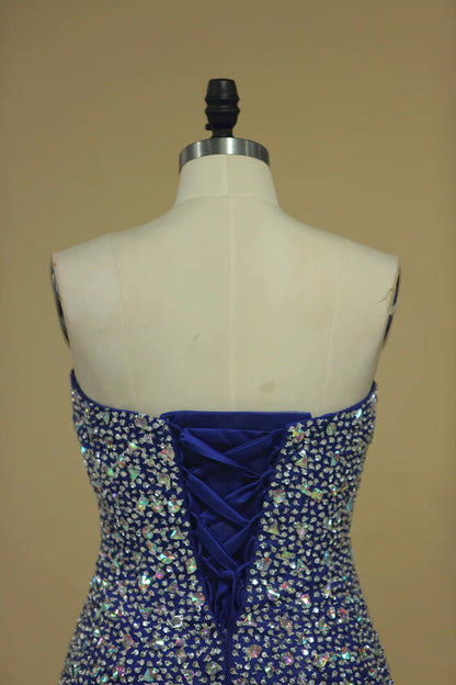 Party Dresses Mermaid Sweetheart Beaded Bodice Organza Sweep Train