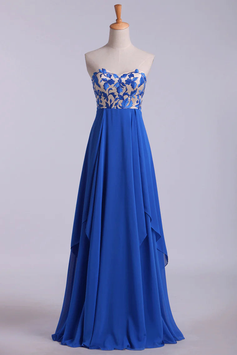 Party Dresses Seetheart Princess With Embroidery Floor Length Chiffon