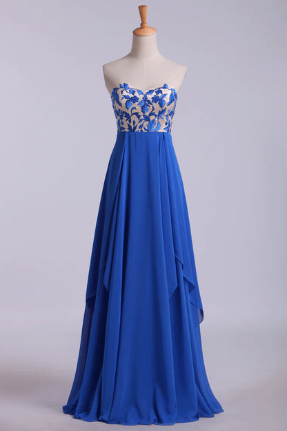 Party Dresses Seetheart Princess With Embroidery Floor Length Chiffon