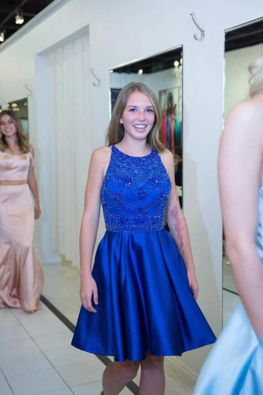 Royal Blue Short Cocktail Dress, Homecoming Dress For Graduation