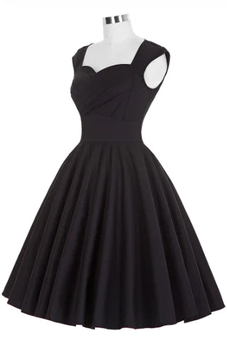 Simple Sweetheart Sleeveless Tea-Length Ruched Dark Navy Taffeta Homecoming Dresses