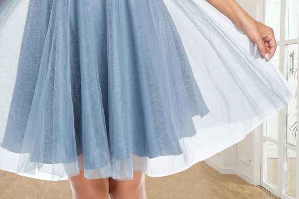 Simple Tulle Straps Above Knee Short Homecoming Dresses