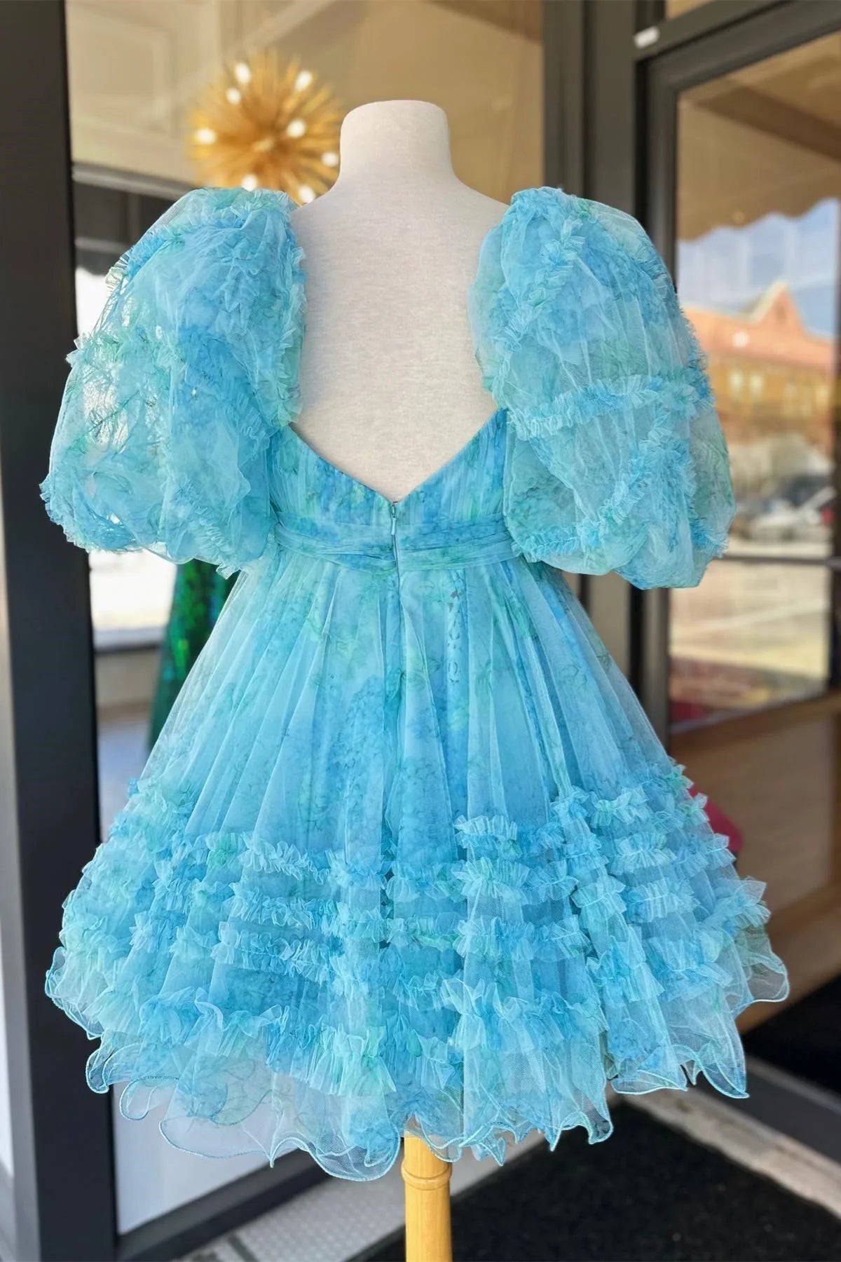 Unique Short Layered Tulle Sweetheart Neck Short Cocktail Dress, Homecoming Dresses