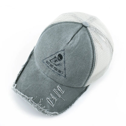 Beaira Washed Denim Baseball Cap Women Spring And Summer Sun Visor Cap Men Snapback Hip Hop Trucker Cap Breathable Mesh Hat
