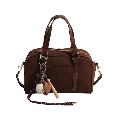 Beaira Women Suede Top-handle Bag Adjustable Strap Crossbody Purse With Interior Pocket Handbag Clutch Purse for Work Travel
