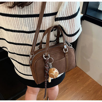Beaira Women Suede Top-handle Bag Adjustable Strap Crossbody Purse With Interior Pocket Handbag Clutch Purse for Work Travel