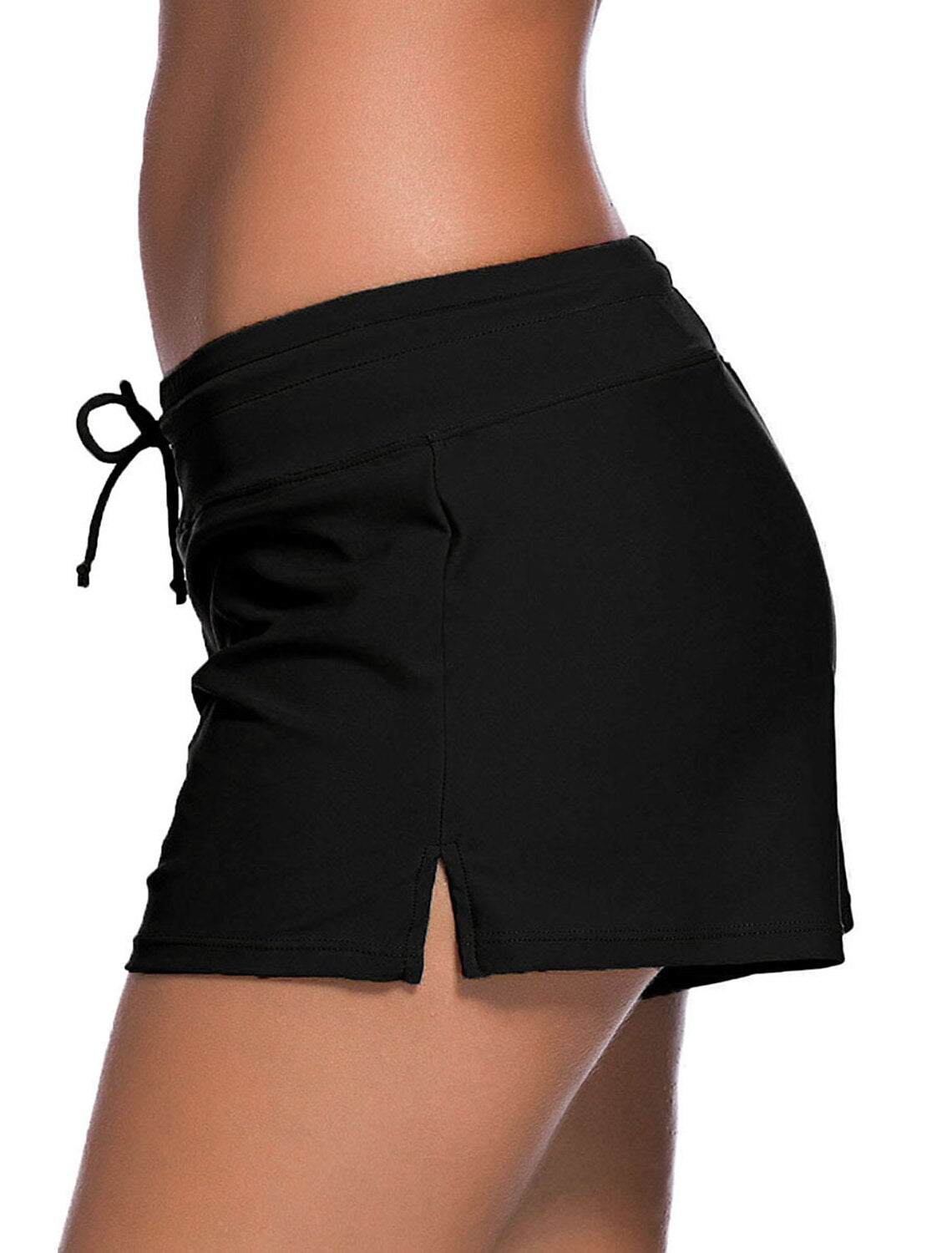 Women's Normal Swimwear Swim Shorts Shorts Swimsuit Quick Dry Solid Color Beach Wear Summer Bathing Suits