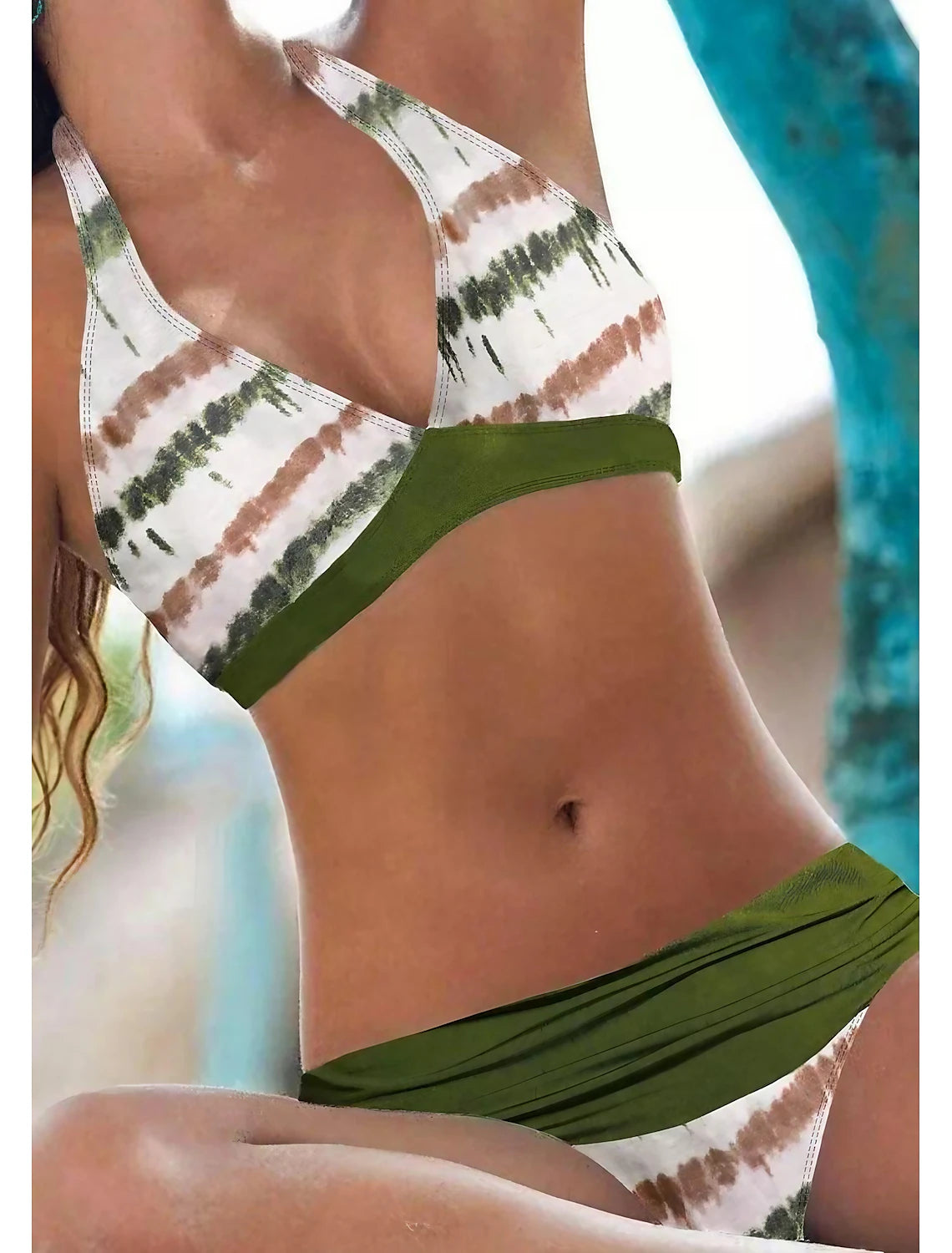 Women's Normal Swimwear Bikini Shorts Swimsuit 2 Piece Printing Tie Dye Beach Wear Summer Bathing Suits