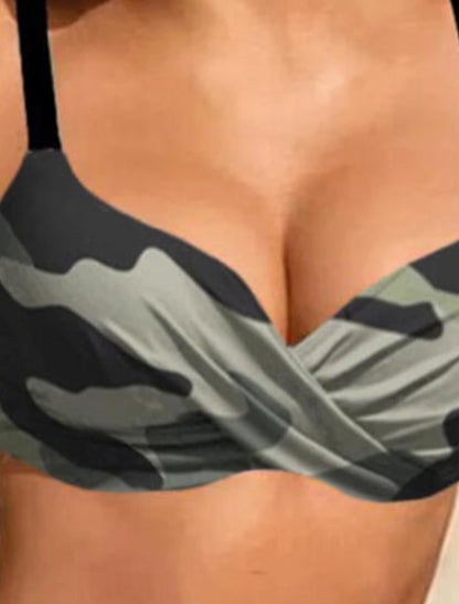 Women's Swimwear Bikini 2 Piece Bathing Suits Swimsuit 2 Piece Sexy Camo Camouflage Strap Beach Wear Sexy Bathing Suits