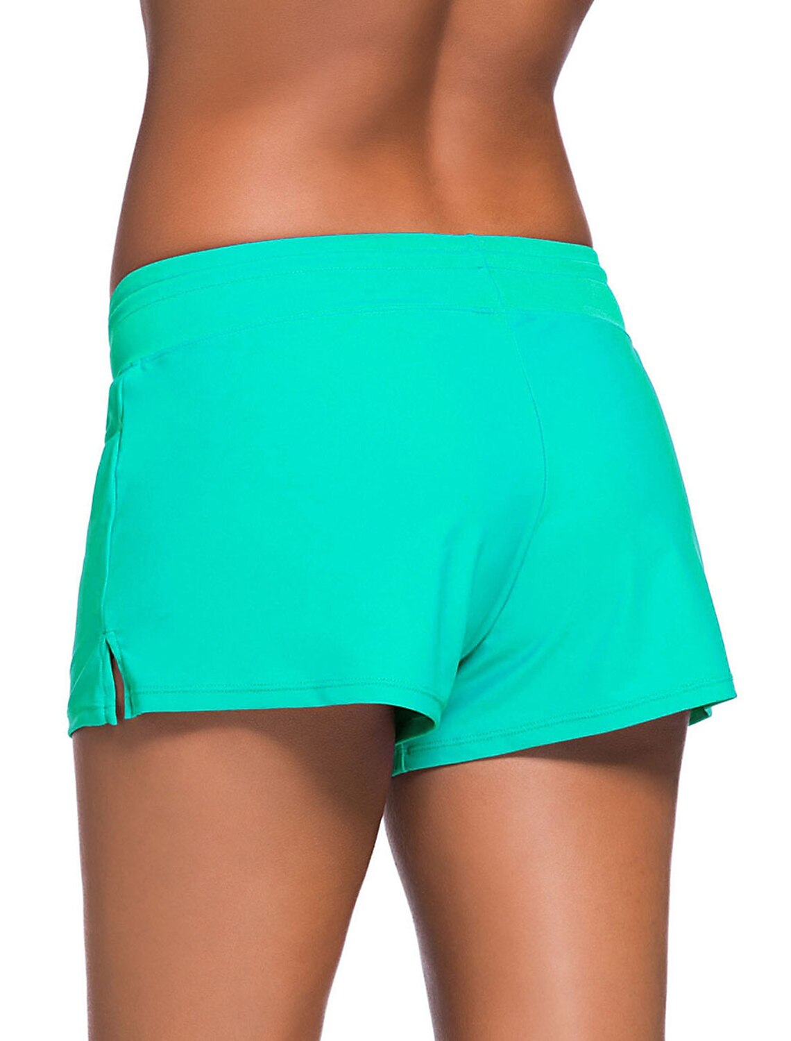 Women's Normal Swimwear Swim Shorts Shorts Swimsuit Quick Dry Solid Color Beach Wear Summer Bathing Suits