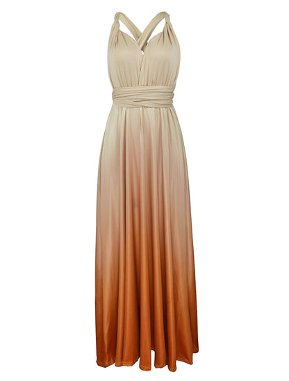 A-Line Bridesmaid Dress V Neck Sleeveless Elegant Floor Length Spandex with Ruching