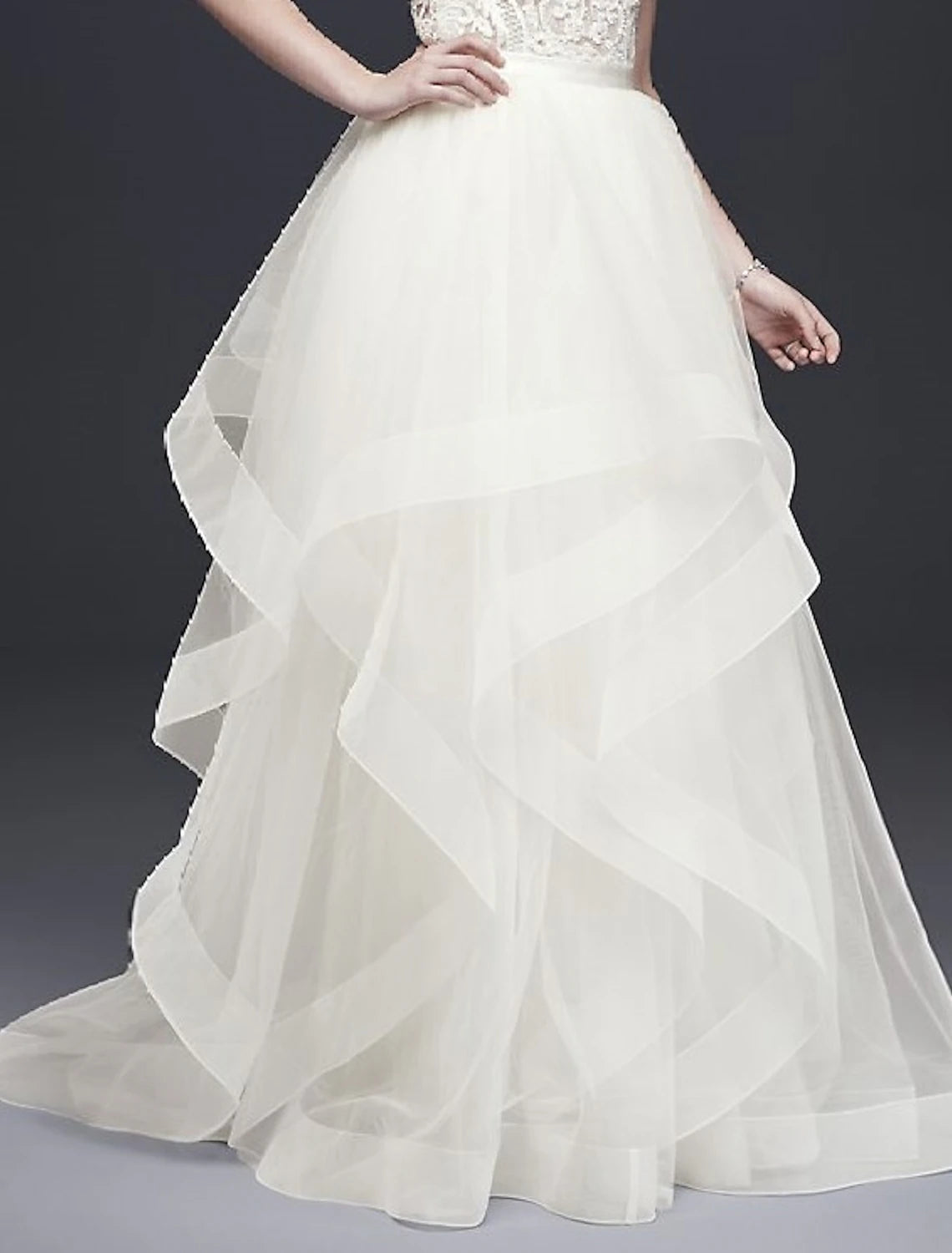 Formal Wedding Dresses A-Line Separates Separates Court Train Satin Bridal Skirts Bridal Gowns