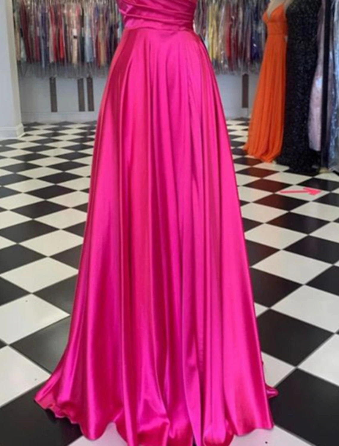 A-Line Prom Dresses Sexy Dress Formal Wedding Guest Floor Length Sleeveless Spaghetti Strap Bridesmaid Dress Charmeuse with Slit