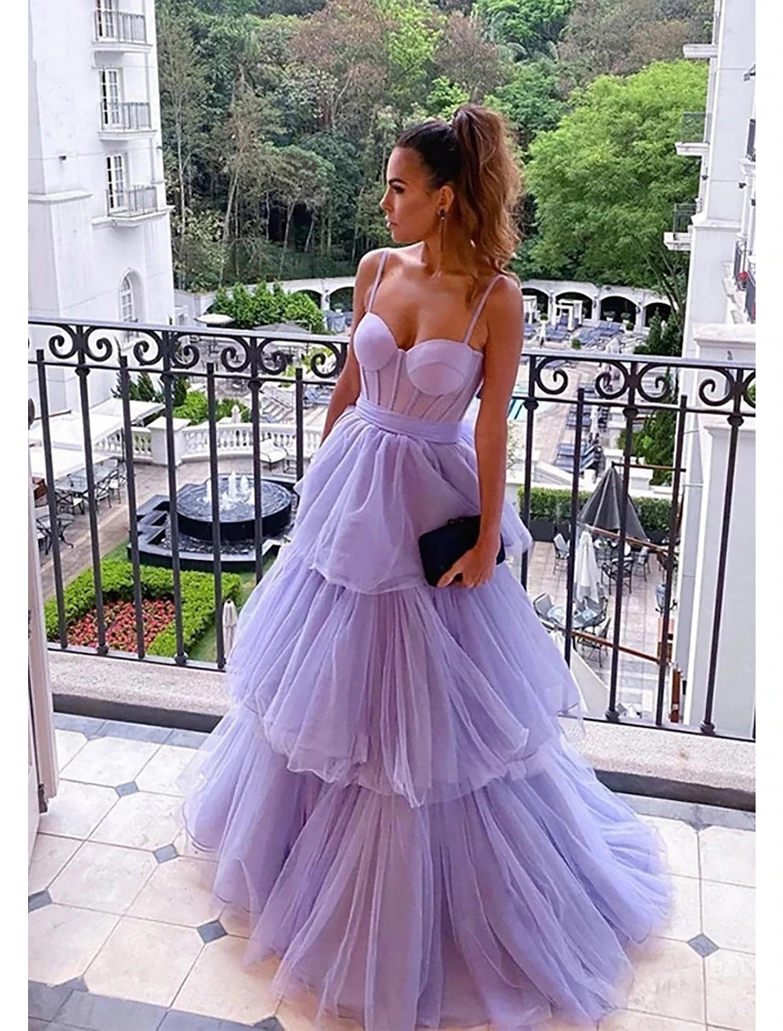 Ball Gown Prom Dresses Vintage Dress Formal Wedding Party Floor Length Sleeveless Sweetheart Tulle Backless with Pleats Ruched