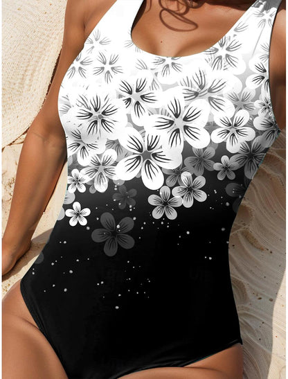 Women's Swimwear One Piece Swimsuit Floral Beach Wear Summer Bathing Suits