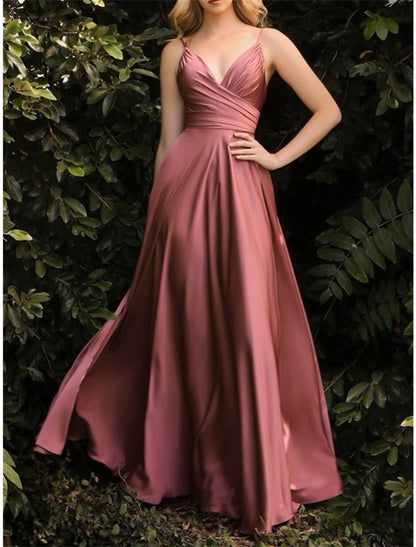 Mermaid / Trumpet Bridesmaid Dress One Shoulder Sleeveless Pink Floor Length Chiffon with Split Front / Ruching