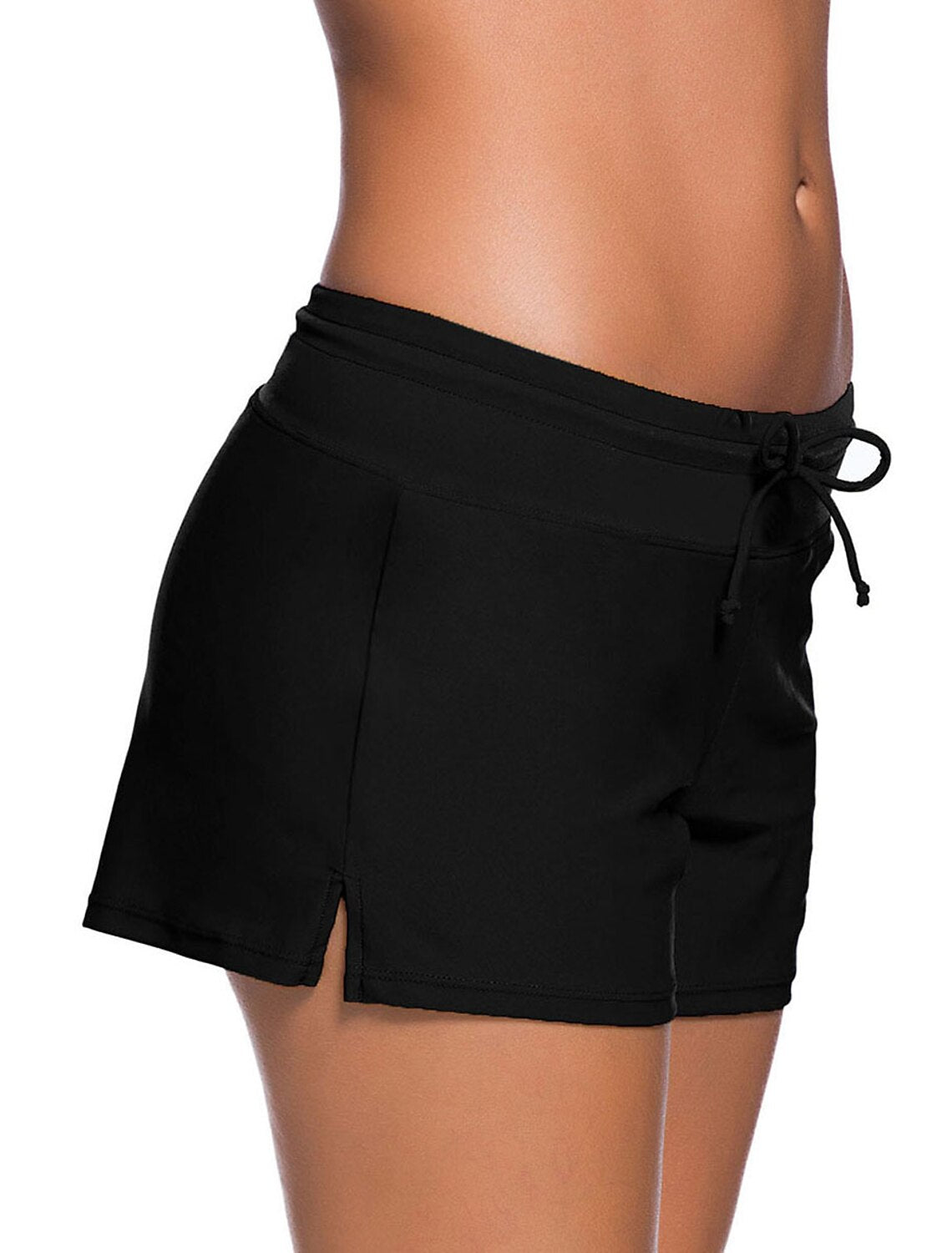 Women's Normal Swimwear Swim Shorts Shorts Swimsuit Quick Dry Solid Color Beach Wear Summer Bathing Suits