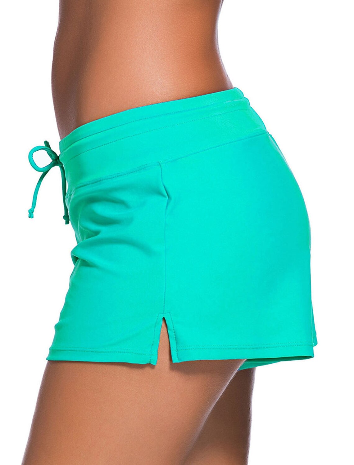 Women's Normal Swimwear Swim Shorts Shorts Swimsuit Quick Dry Solid Color Beach Wear Summer Bathing Suits