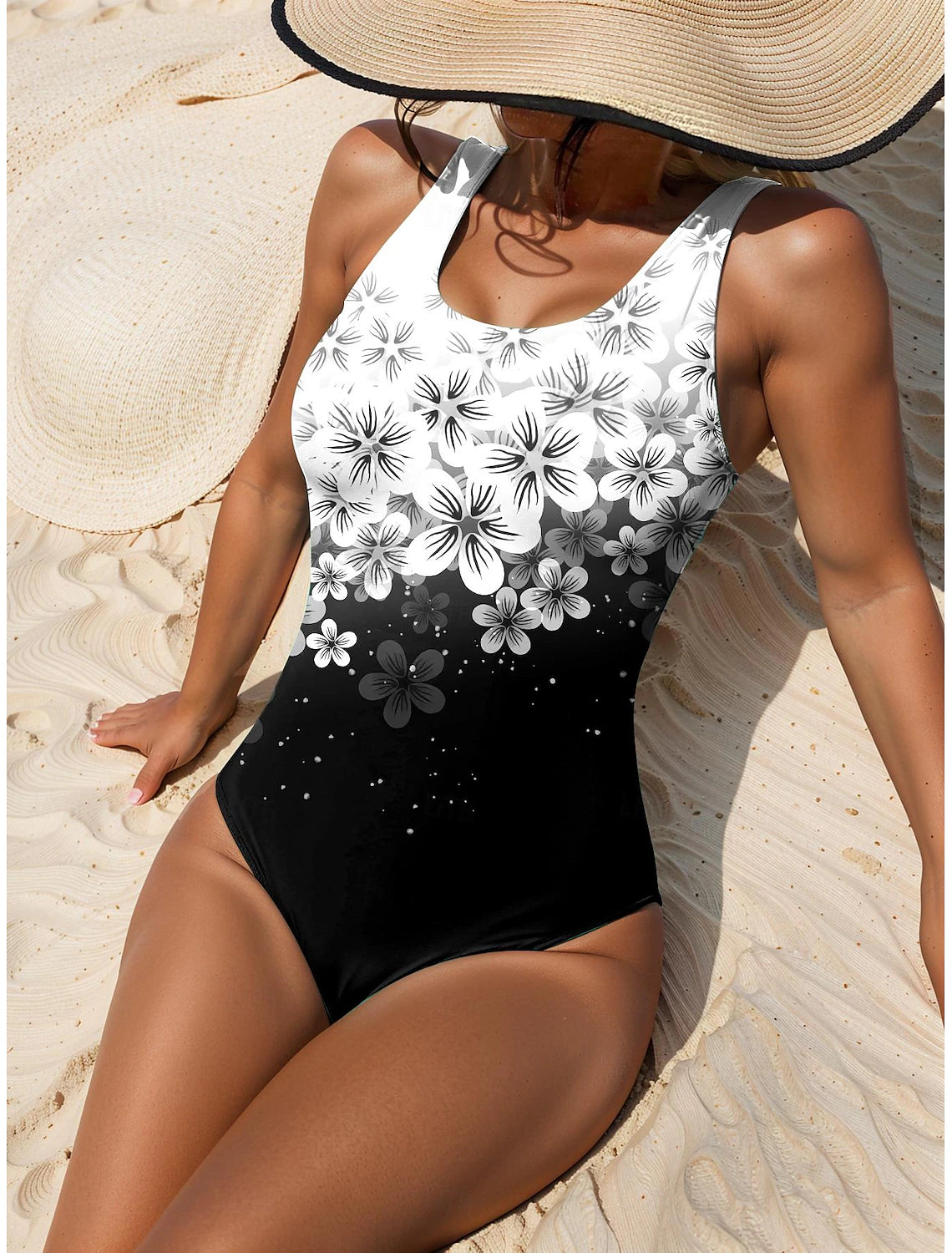 Women's Swimwear One Piece Swimsuit Floral Beach Wear Summer Bathing Suits