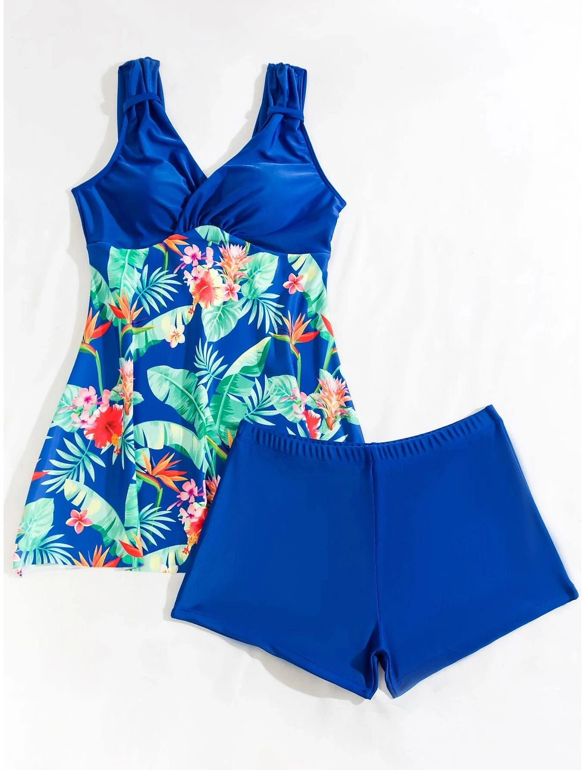 Women's Normal Swimwear Tankini 2 Piece Swimsuit 2 Piece Printing Floral Beach Wear Summer Bathing Suits