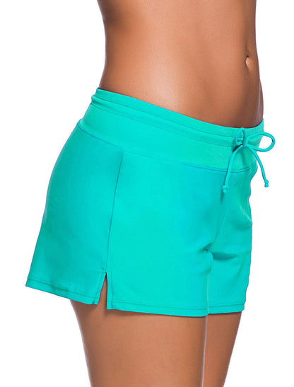 Women's Normal Swimwear Swim Shorts Shorts Swimsuit Quick Dry Solid Color Beach Wear Summer Bathing Suits