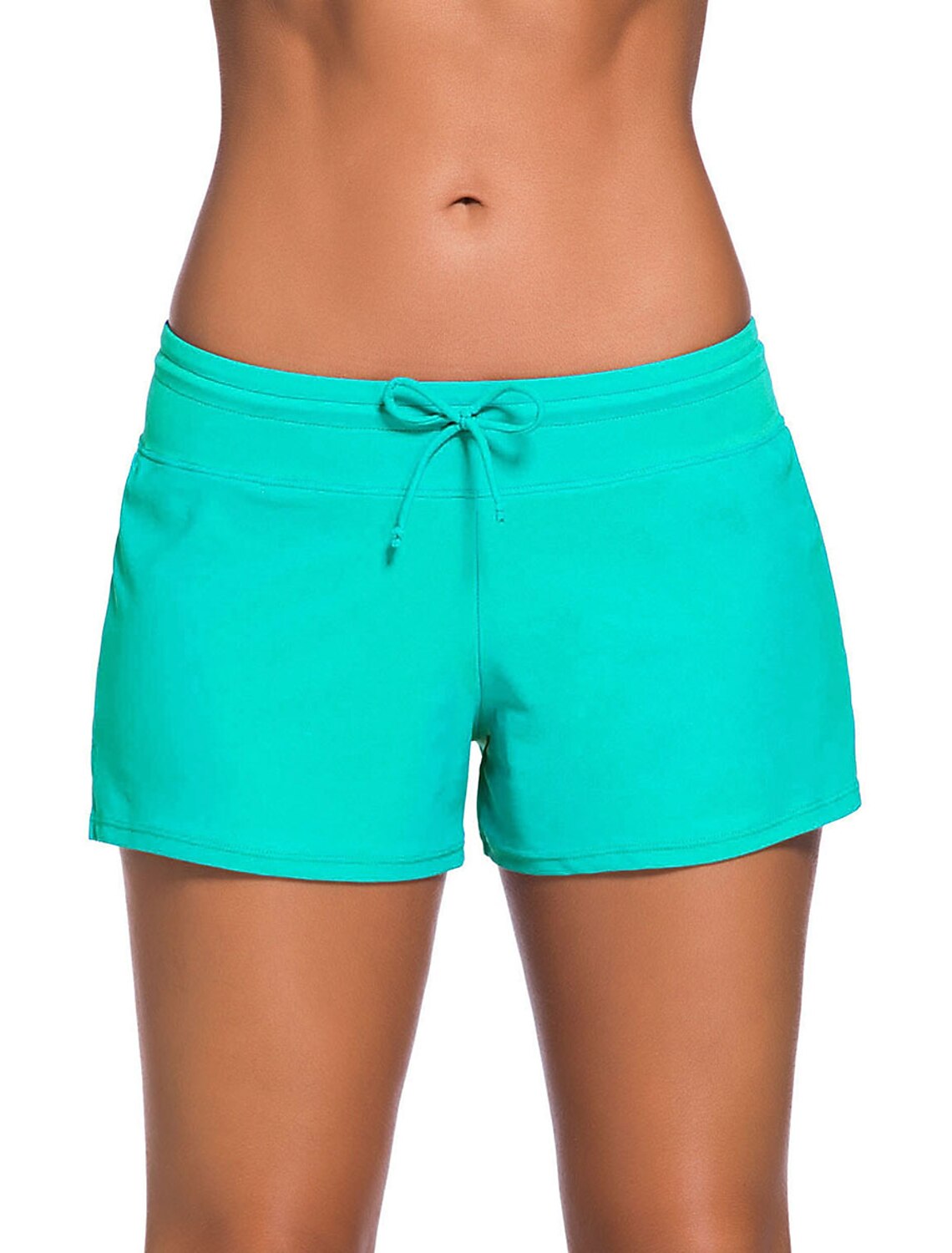 Women's Normal Swimwear Swim Shorts Shorts Swimsuit Quick Dry Solid Color Beach Wear Summer Bathing Suits