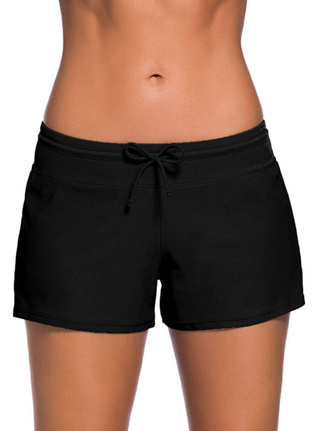 Women's Normal Swimwear Swim Shorts Shorts Swimsuit Quick Dry Solid Color Beach Wear Summer Bathing Suits