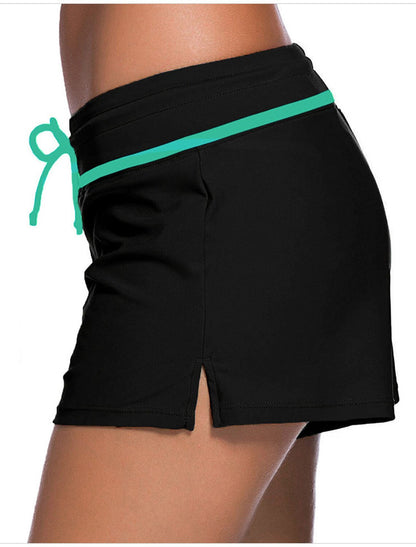 Women's Normal Swimwear Swim Shorts Shorts Swimsuit Quick Dry Solid Color Beach Wear Summer Bathing Suits