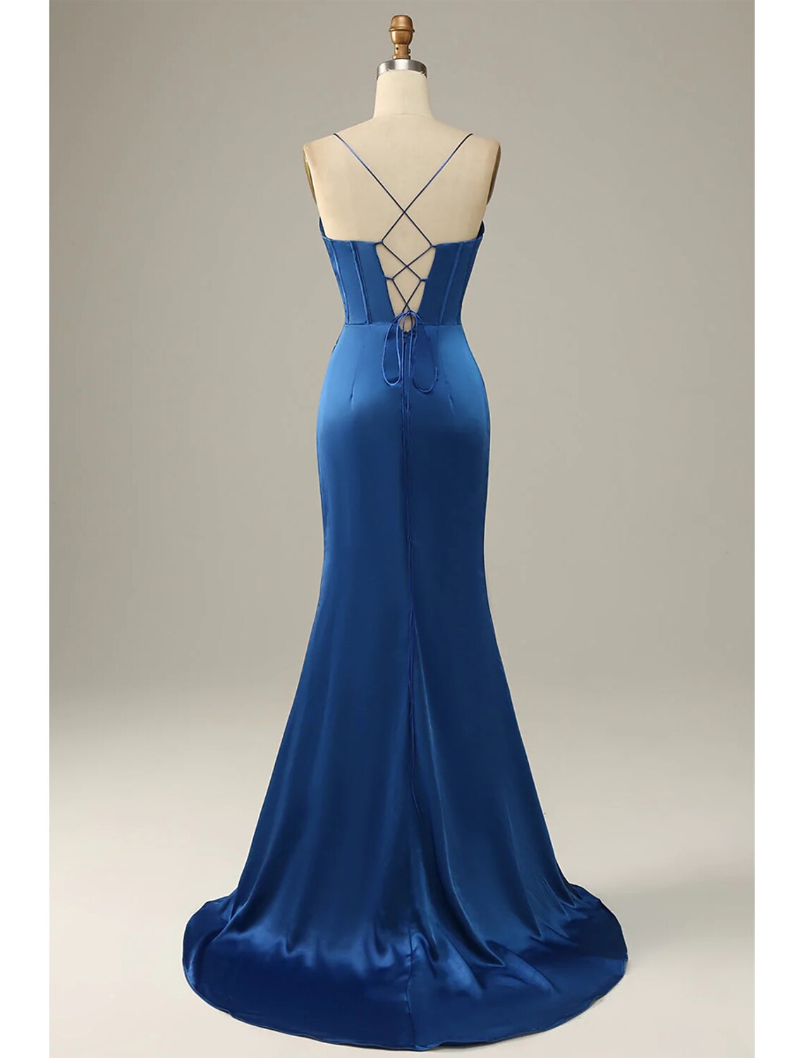 Mermaid / Trumpet Evening Gown Corsets Dress Cocktail Party Prom Floor Length Sleeveless Cowl Neck Satin with Ruched