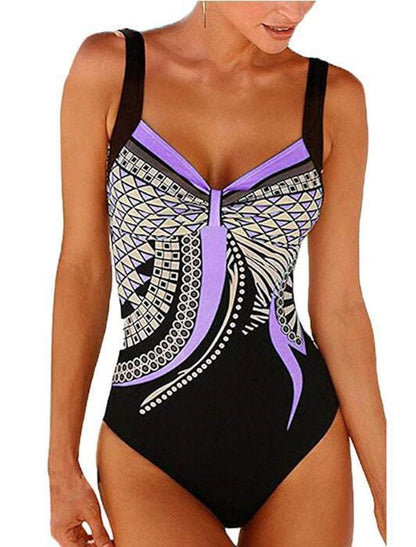 Women's One Piece Swimsuit Backless Sexy Bodysuit Bathing Suit Stripes Swimwear White Yellow Breathable Quick Dry Lightweight Swimming Surfing Beach Summer