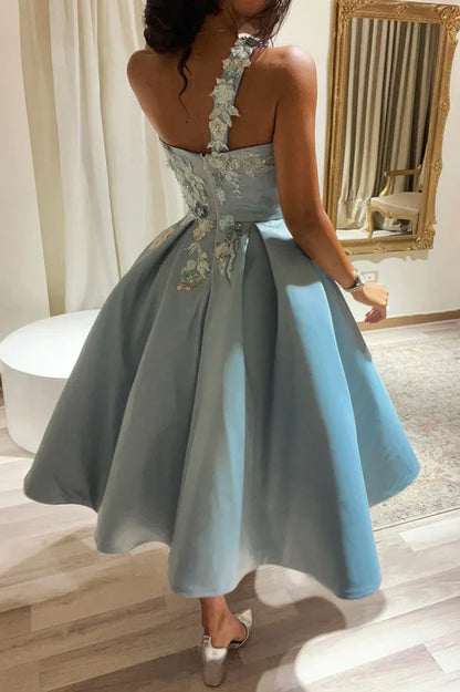 Lovely Lace One Shoulder Short Prom Dress A-Line Party Dress