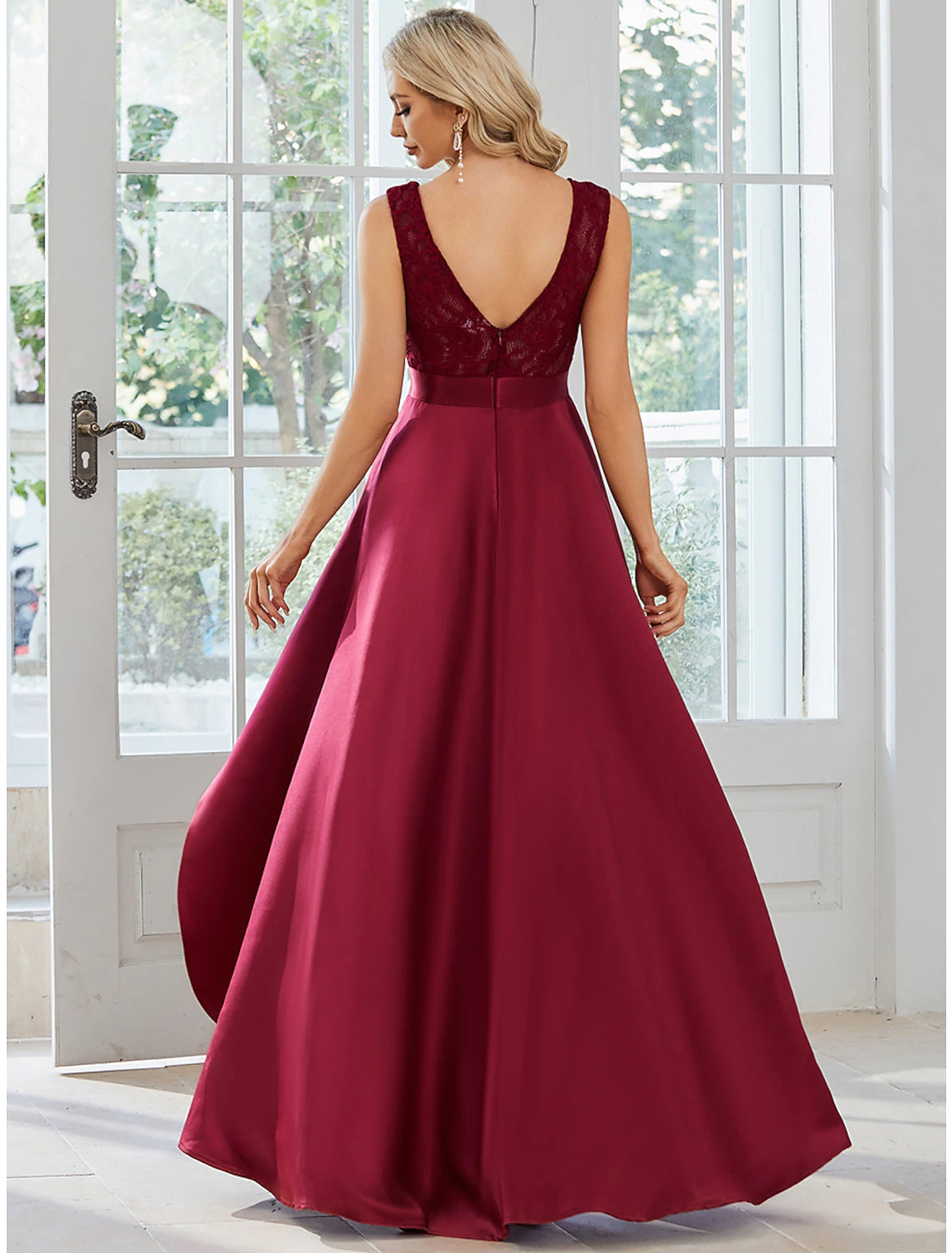 A-Line Wedding Guest Dresses Casual Dress Party Wear Wedding Party Asymmetrical Sleeveless Jewel Neck Satin with